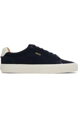 HUGO BOSS Navy Suede Sneakers