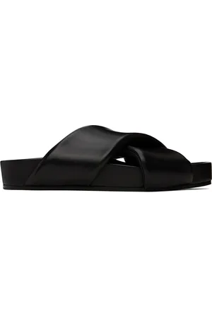 Jil Sander Black Padded Slides