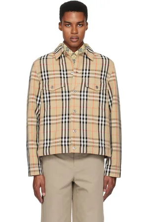 Burberry Beige Check Cotton Jacket