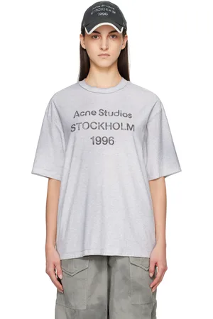 Acne Studios Gray Logo T-shirt