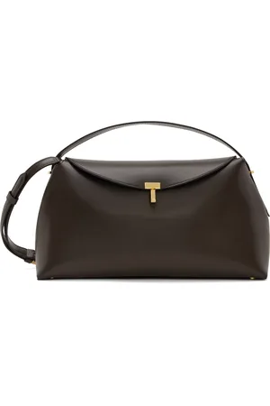 Totême Brown T-Lock Top Handle Bag
