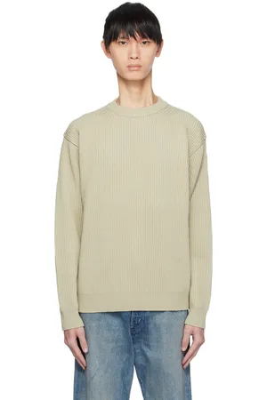 Auralee Khaki Crewneck Sweater