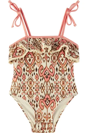 ZIMMERMANN Kids Pink & Beige Wylie Frill Swimsuit