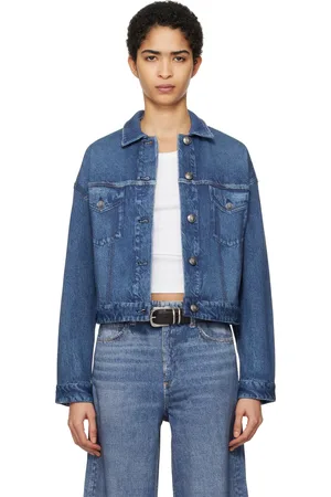 RAG&BONE Blue Miramar Fleece Trucker Jacket