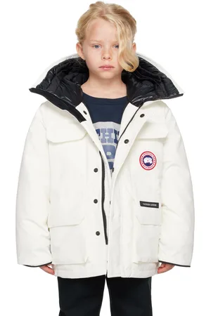 Canada Goose Big Kids White Expedition Down Jacket