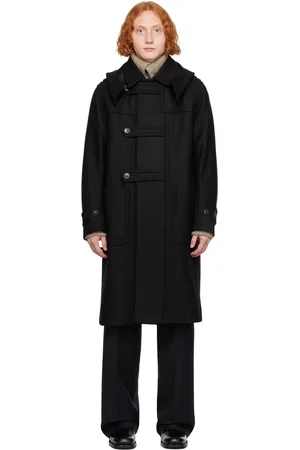 DRIES VAN NOTEN Black Wool Coat