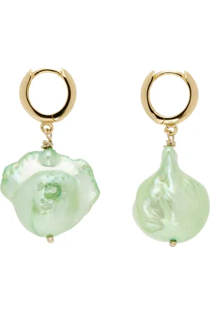 Gohar World & Green Host Baroque Pearl Earrings