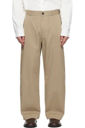 STUDIO NICHOLSON Beige Bosworth Twill Trousers