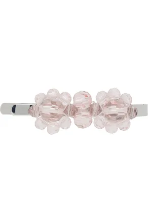 Simone Rocha Silver & Pink Mini Flower Hair Clip