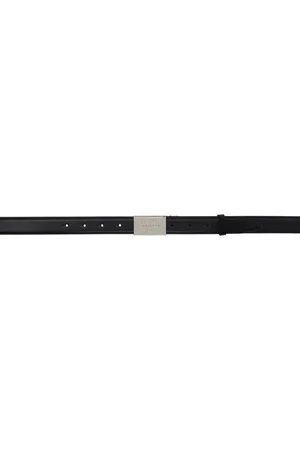 Acne Studios Black Engraved Logo Leather Belt