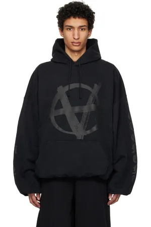Vetements Double Anarchy Cropped Boxy Hoodie