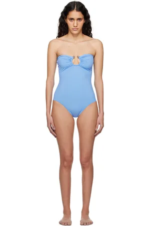 Bottega Veneta Blue Knot Ring One-Piece Swimsuit
