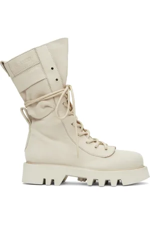 J.W.Anderson Off-White Combat Leather Boots