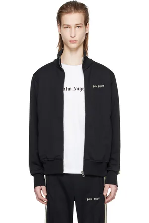 Palm Angels Black Striped Track Jacket