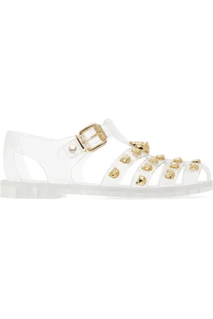 Moschino Transparent Teddy Studs Jelly Sandals