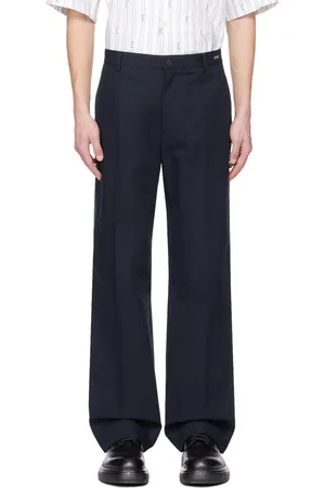 Salvatore Ferragamo Navy Flared Trousers