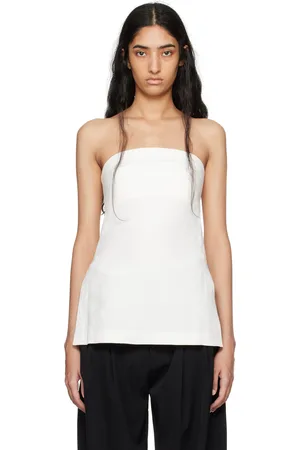 St Agni Off-White Column Tunic Blouse
