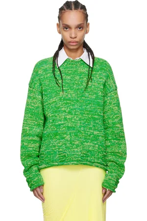 J.W.Anderson Green Space Dye Crewneck Sweater