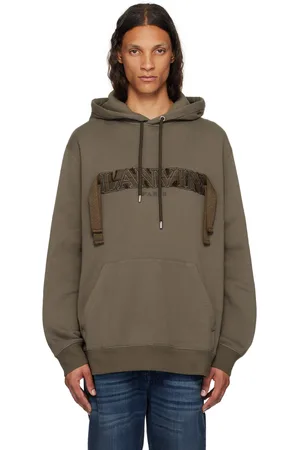 Lanvin Taupe Curb Lace Hoodie