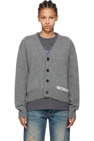 We11 Done Gray Patch Pocket Cardigan