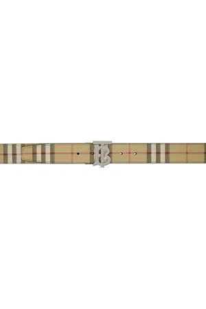Burberry Beige & Black Check & Leather Reversible 