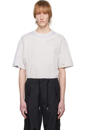 Feng Chen Wang Gray Distressed T-Shirt