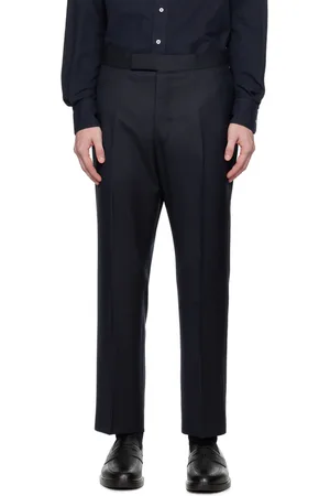 Thom Browne Navy Super 120s Trousers