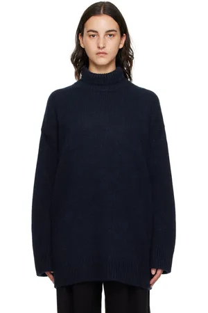The Row Navy Devorah Turtleneck