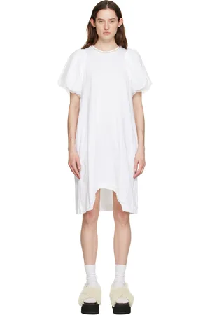 Simone Rocha White Ruffle Midi Dress