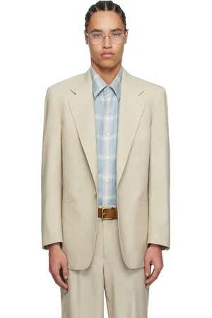 Carter Young Beige Single Breasted Blazer