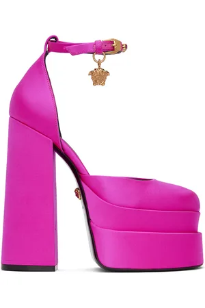 VERSACE Pink Medusa Aevitas Platform Heels