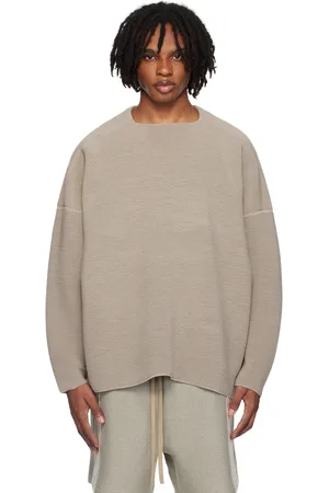 FEAR OF GOD Beige Dropped Shoulder Sweater