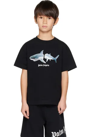 Palm Angels Kids Black Shark T-Shirt