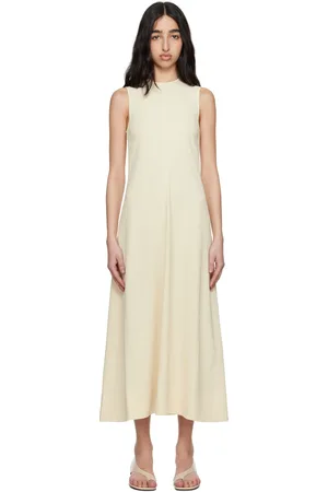 Totême Off-White Woven Stripe Maxi Dress