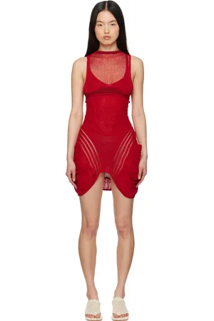 Isa Boulder Red Rider Drape Minidress