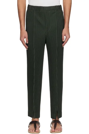 Issey Miyake Green Pleats Bottoms 2 Trousers