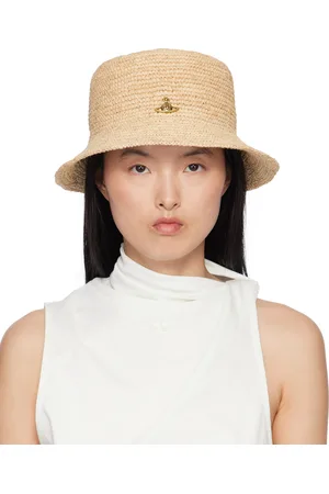 Vivienne Westwood Beige Raffia Bucket Hat