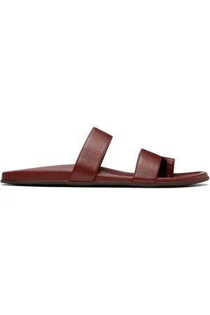 The Row Burgundy Hugh Sandals