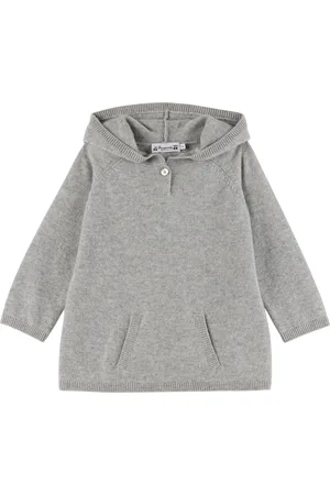 BONPOINT Baby Gray Cashmere Hoodie