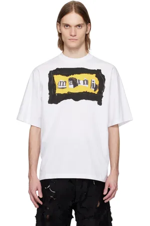Marni White Painted Collage Logo T-shirt