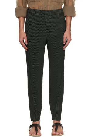 Issey Miyake Green Pleats Bottoms 2 Trousers