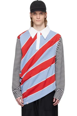 Charles Jeffrey Loverboy Red & Blue Topsy Turvy Polo