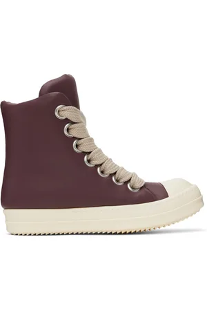 Rick Owens Purple Jumbo Lace Padded Sneakers