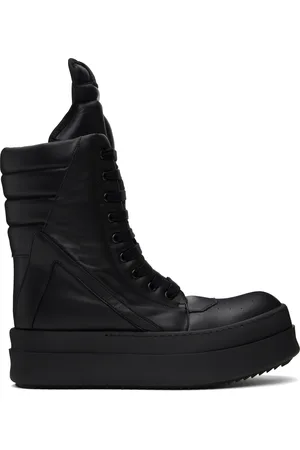 Rick Owens Black Hollywood Mega Geobasket Sneakers