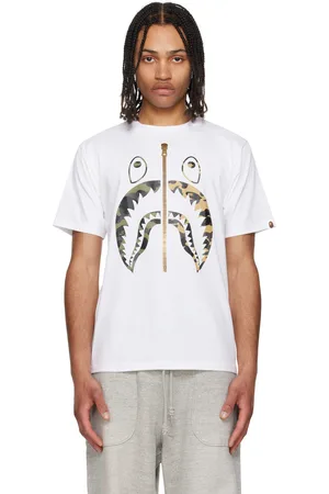 BAPE White 1st Camo Separate Shark T-shirt