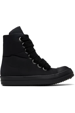 Rick Owens Black Hollywood Jumbo Lace Puffer Sneakers