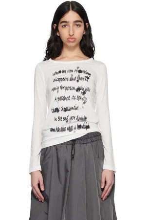 YOHJI YAMAMOTO White High Gauge Airy Jersey PT Long Sleeve T-shirt