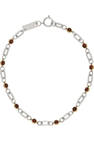In Gold We Trust Silver & Mini Medals Necklace