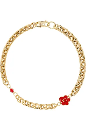 In Gold We Trust Flower & Rhinestone Necklace