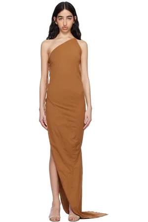 Rick Owens Orange Hollywood Taco Maxi Dress